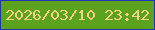 文字の大きさ：1、枠の色：1e34b0、背景の色：5da21e、文字の色：f2d37f 無料ブログパーツのブログ時計
