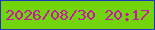 文字の大きさ：3、枠の色：1e35bc、背景の色：72d50b、文字の色：c715a5 無料ブログパーツのブログ時計
