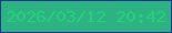 文字の大きさ：3、枠の色：1e3692、背景の色：2cb283、文字の色：25d179 無料ブログパーツのブログ時計