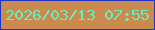 文字の大きさ：1、枠の色：1e37c7、背景の色：cb8b4e、文字の色：69ecbe 無料ブログパーツのブログ時計