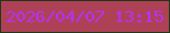 文字の大きさ：3、枠の色：1e3818、背景の色：af4156、文字の色：b233f7 無料ブログパーツのブログ時計