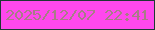 文字の大きさ：4、枠の色：1e3834、背景の色：ff48ed、文字の色：a87d86 無料ブログパーツのブログ時計
