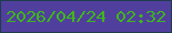 文字の大きさ：4、枠の色：1e3d4f、背景の色：513f9d、文字の色：3db61b 無料ブログパーツのブログ時計