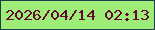 文字の大きさ：4、枠の色：1e3e4c、背景の色：9ded76、文字の色：630935 無料ブログパーツのブログ時計