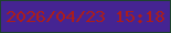 文字の大きさ：4、枠の色：1e422e、背景の色：452492、文字の色：aa1d1c 無料ブログパーツのブログ時計