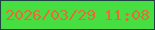 文字の大きさ：3、枠の色：1e4242、背景の色：47de42、文字の色：e46b3a 無料ブログパーツのブログ時計