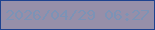 文字の大きさ：5、枠の色：1e428f、背景の色：968fa9、文字の色：7c93b6 無料ブログパーツのブログ時計