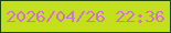文字の大きさ：4、枠の色：1e4406、背景の色：c2e11c、文字の色：d473cc 無料ブログパーツのブログ時計