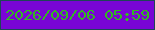 文字の大きさ：5、枠の色：1e4557、背景の色：7905d5、文字の色：32b822 無料ブログパーツのブログ時計
