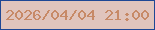 文字の大きさ：1、枠の色：1e4795、背景の色：e0c4bd、文字の色：c78967 無料ブログパーツのブログ時計