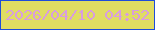 文字の大きさ：2、枠の色：1e4dda、背景の色：e0dd62、文字の色：d89dde 無料ブログパーツのブログ時計
