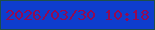 文字の大きさ：1、枠の色：1e4f49、背景の色：0e3dce、文字の色：930a52 無料ブログパーツのブログ時計