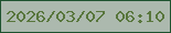 文字の大きさ：1、枠の色：1e532f、背景の色：acb9ae、文字の色：58763c 無料ブログパーツのブログ時計