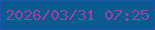 文字の大きさ：4、枠の色：1e54af、背景の色：095a8e、文字の色：9d41a4 無料ブログパーツのブログ時計