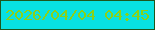 文字の大きさ：5、枠の色：1e561d、背景の色：08e1e2、文字の色：8ad118 無料ブログパーツのブログ時計