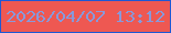 文字の大きさ：1、枠の色：1e58d4、背景の色：ee5852、文字の色：8899db 無料ブログパーツのブログ時計