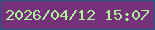 文字の大きさ：5、枠の色：1e5986、背景の色：75327a、文字の色：abf598 無料ブログパーツのブログ時計