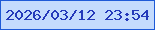 文字の大きさ：2、枠の色：1e5ad7、背景の色：c4dbfd、文字の色：2539ba 無料ブログパーツのブログ時計
