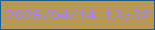 文字の大きさ：3、枠の色：1e5f8e、背景の色：b89856、文字の色：a381f9 無料ブログパーツのブログ時計