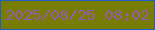 文字の大きさ：1、枠の色：1e5fc6、背景の色：777d02、文字の色：965bad 無料ブログパーツのブログ時計