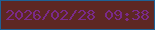 文字の大きさ：5、枠の色：1e6195、背景の色：5d2723、文字の色：7a2a89 無料ブログパーツのブログ時計