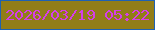 文字の大きさ：3、枠の色：1e61b3、背景の色：917d18、文字の色：d53ee8 無料ブログパーツのブログ時計
