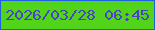 文字の大きさ：4、枠の色：1e61e0、背景の色：52d41b、文字の色：4a42c8 無料ブログパーツのブログ時計