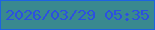 文字の大きさ：5、枠の色：1e63e1、背景の色：39898f、文字の色：2c50e0 無料ブログパーツのブログ時計