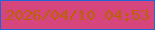 文字の大きさ：1、枠の色：1e64db、背景の色：d6467c、文字の色：b96105 無料ブログパーツのブログ時計