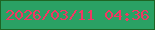 文字の大きさ：2、枠の色：1e6524、背景の色：2aa164、文字の色：f23663 無料ブログパーツのブログ時計