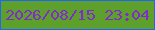 文字の大きさ：3、枠の色：1e66f7、背景の色：5da02b、文字の色：812bcc 無料ブログパーツのブログ時計