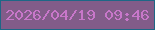 文字の大きさ：3、枠の色：1e6786、背景の色：825c89、文字の色：c877ca 無料ブログパーツのブログ時計