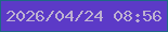 文字の大きさ：2、枠の色：1e6984、背景の色：5c3ac7、文字の色：bdb0d1 無料ブログパーツのブログ時計