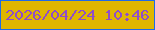 文字の大きさ：1、枠の色：1e6ae8、背景の色：dfb600、文字の色：8f4dc9 無料ブログパーツのブログ時計