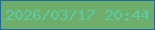 文字の大きさ：4、枠の色：1e6b9b、背景の色：6fad6b、文字の色：5acba7 無料ブログパーツのブログ時計