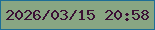 文字の大きさ：1、枠の色：1e6e96、背景の色：89a683、文字の色：3b1034 無料ブログパーツのブログ時計