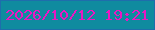 文字の大きさ：4、枠の色：1e6eac、背景の色：0f8b9f、文字の色：eb17c2 無料ブログパーツのブログ時計