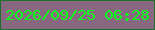 文字の大きさ：3、枠の色：1e6f2b、背景の色：886781、文字の色：03ff15 無料ブログパーツのブログ時計