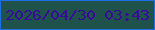 文字の大きさ：3、枠の色：1e6fe6、背景の色：1f524b、文字の色：370b9c 無料ブログパーツのブログ時計