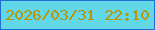 文字の大きさ：4、枠の色：1e71d1、背景の色：62d7e7、文字の色：bb9403 無料ブログパーツのブログ時計