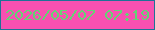 文字の大きさ：4、枠の色：1e7297、背景の色：f850b1、文字の色：63d474 無料ブログパーツのブログ時計