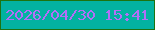 文字の大きさ：4、枠の色：1e7310、背景の色：03b2a1、文字の色：b46ef7 無料ブログパーツのブログ時計