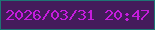 文字の大きさ：4、枠の色：1e7474、背景の色：441b5b、文字の色：c51cdc 無料ブログパーツのブログ時計