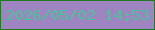 文字の大きさ：1、枠の色：1e7c1f、背景の色：9e85c1、文字の色：4ac399 無料ブログパーツのブログ時計