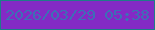 文字の大きさ：4、枠の色：1e7c89、背景の色：832ac5、文字の色：3d6fb6 無料ブログパーツのブログ時計