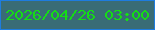 文字の大きさ：4、枠の色：1e7cdf、背景の色：396c76、文字の色：15dd15 無料ブログパーツのブログ時計