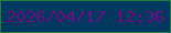 文字の大きさ：3、枠の色：1e7d3d、背景の色：01385f、文字の色：6d0c7f 無料ブログパーツのブログ時計