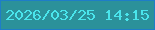 文字の大きさ：4、枠の色：1e7dc8、背景の色：2b919a、文字の色：4ae5ec 無料ブログパーツのブログ時計