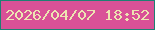 文字の大きさ：3、枠の色：1e8073、背景の色：d95197、文字の色：ede5b2 無料ブログパーツのブログ時計