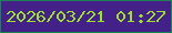 文字の大きさ：1、枠の色：1e8154、背景の色：442189、文字の色：9ddf2e 無料ブログパーツのブログ時計